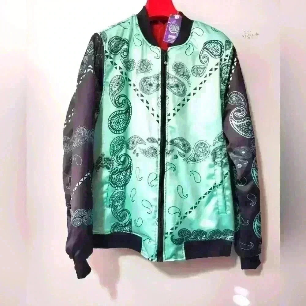 FRESH HOODS NWT mint Gang Bomber Jacket. Size  large